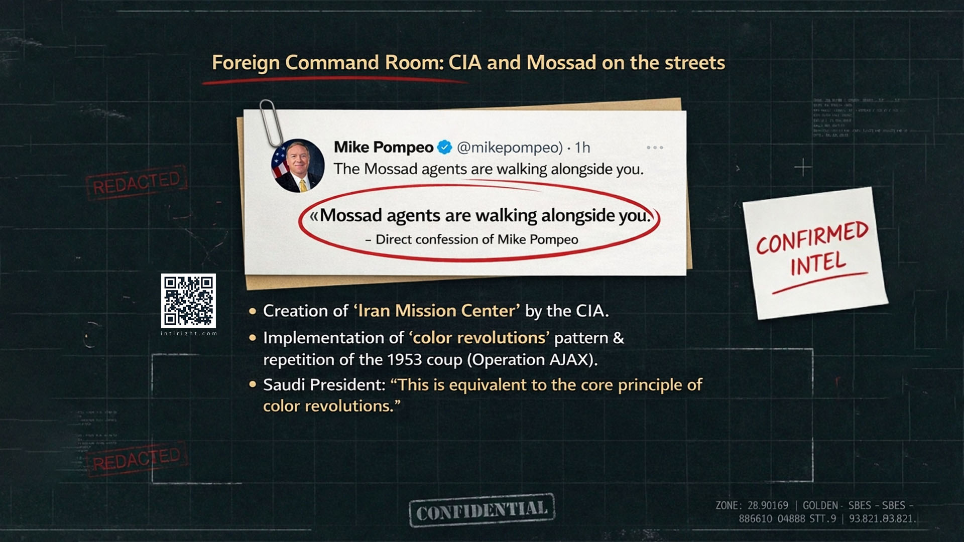 Foreign Command Room: CIA And Mossad On The Streets